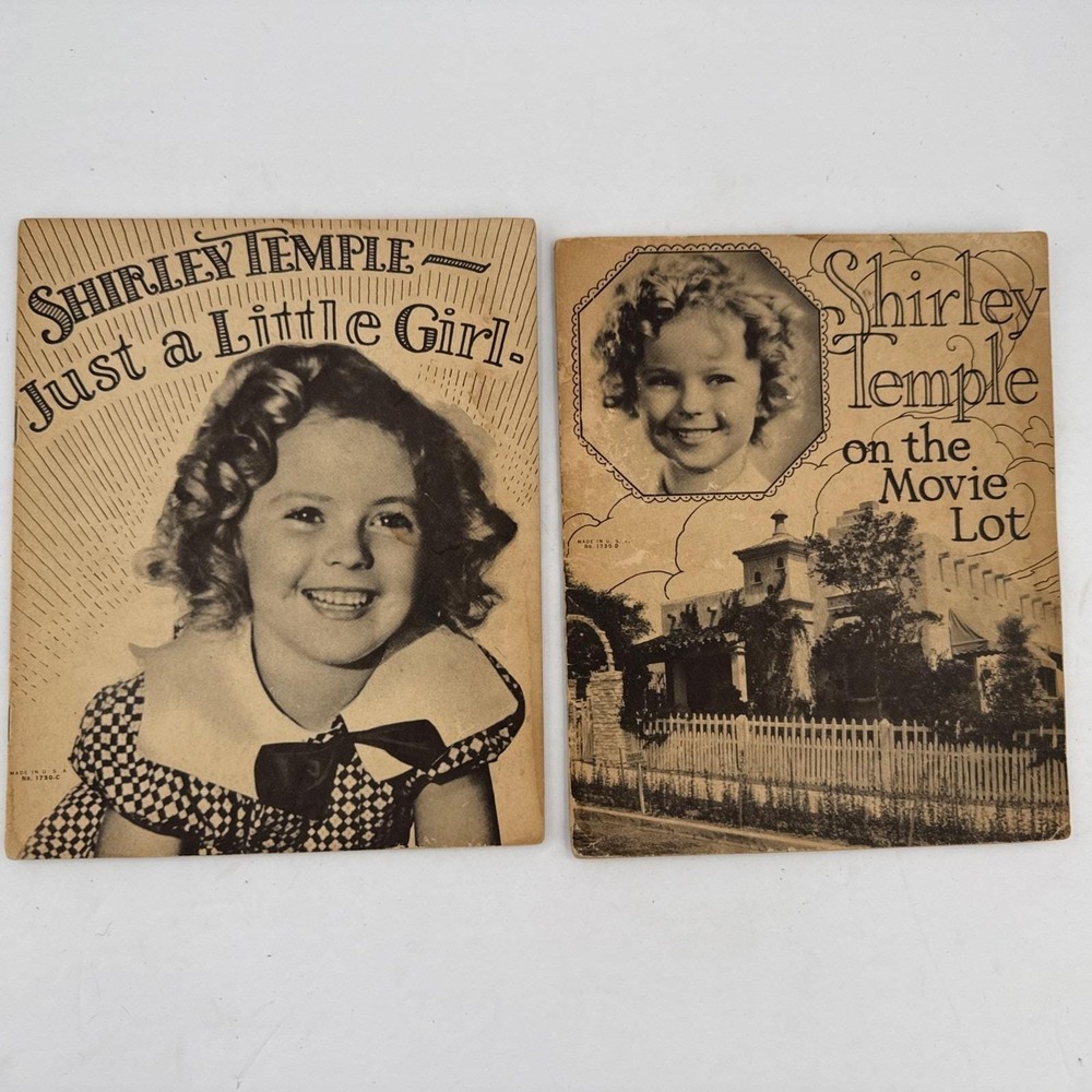 Vtg 1936 Shirley Temple Soft Cover Book–‎ "Just a Little Girl"& On The Movie Lot